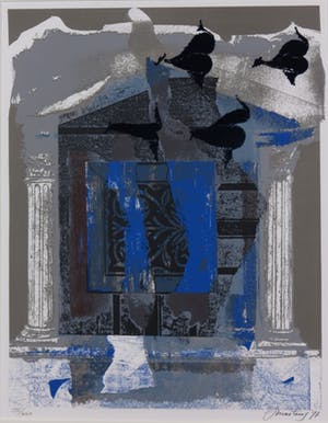 Jan Martens - Zeefdruk en fluweeldruk, Het verleden - Ingelijst kopen? Bied vanaf 1!