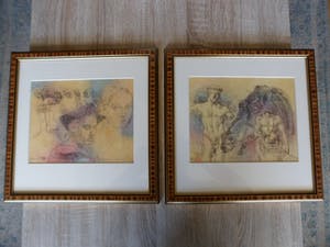 Enric Adsera Riba - 2 Etsen , Titel. Historia del site. mooi ingelijst kopen? Bied vanaf 45!