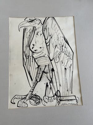 Alfons Van Meirvenne - Adelaar (ink op papier) kopen? Bied vanaf 15!