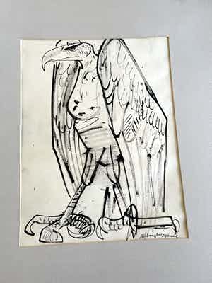 Alfons Van Meirvenne - Adelaar (ink op papier) verkocht voor € 15!