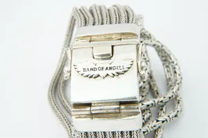 Robuuste "Band of Angels" 2e gehalte Zilver unisex armband - 200+ gram!! kopen? Bied vanaf 240!