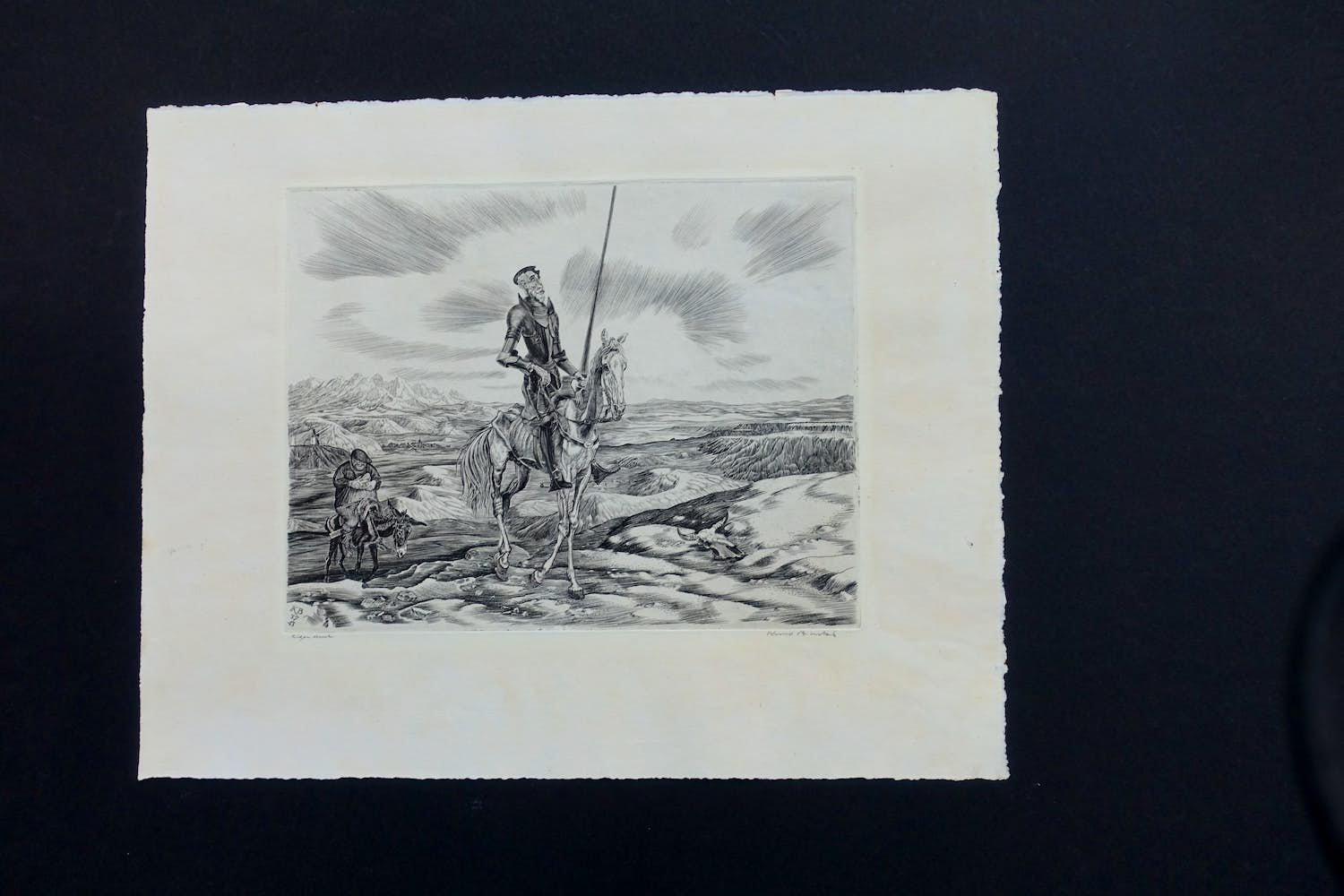 Kuno Brinks - DON QUICHOTE IN HET LANDSCHAP VAN LA MANCHA verkocht voor € 50!