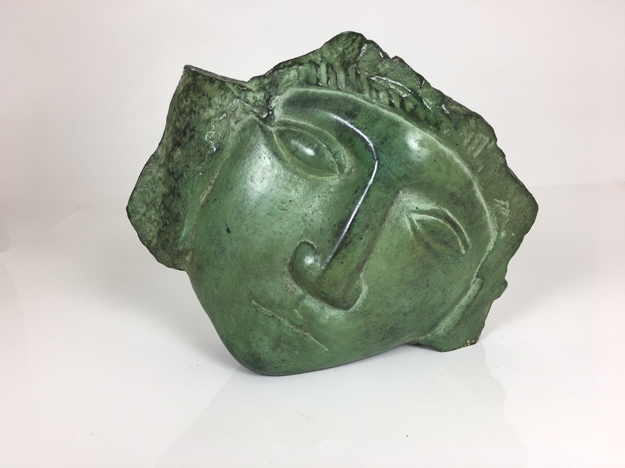 Eddy Gheress - Abstract bronzen sculptuur van hoofd kopen? Bied vanaf 659!