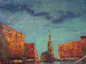 Niet of onleesbaar gesigneerd - Bloemenmarkt in Amsterdam (gesigneerd Willemse) kopen? Bied vanaf 1!