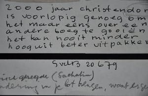 Siep van den Berg - CONSTRUCTIVISTISCHE COMPOSITIE MET TEKSTBLOKKEN , SOS # 1979,gesigneerd, mint kopen? Bied vanaf 40!