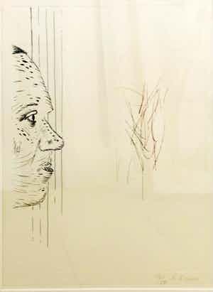 Roger Raveel - ets in zeer fraaie lijst verkocht voor € 625!