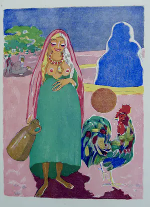 AcheterKees van Dongen - Gravure 1001 nacht: 'Farizade et l'Oiseau parleur'? Enchérissez de 15!