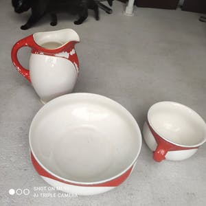 Societe Ceramique - Lampetstel: Waskom, Waterkan, Po kopen? Bied vanaf 1!