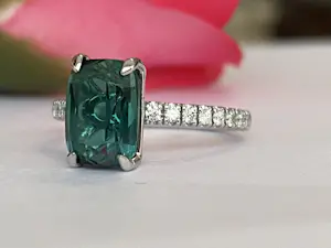 ALGT-gecertificeerde 2,80 karaat lagune-toermalijn diamant cocktailgouden ring kaufen? Bieten Sie von 1600!