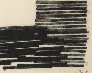Carel Visser - Houtsnede monotype op Japans papier, Zonder titel - Ingelijst (Groot) kopen? Bied vanaf 1!