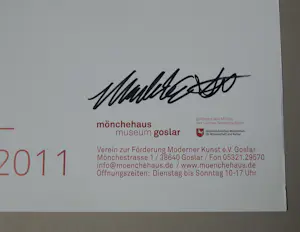 Michael E. Smith - Ausstellungsplakat Mönchehaus Museum Goslar 2011 von Hand signiert kopen? Bied vanaf 30!