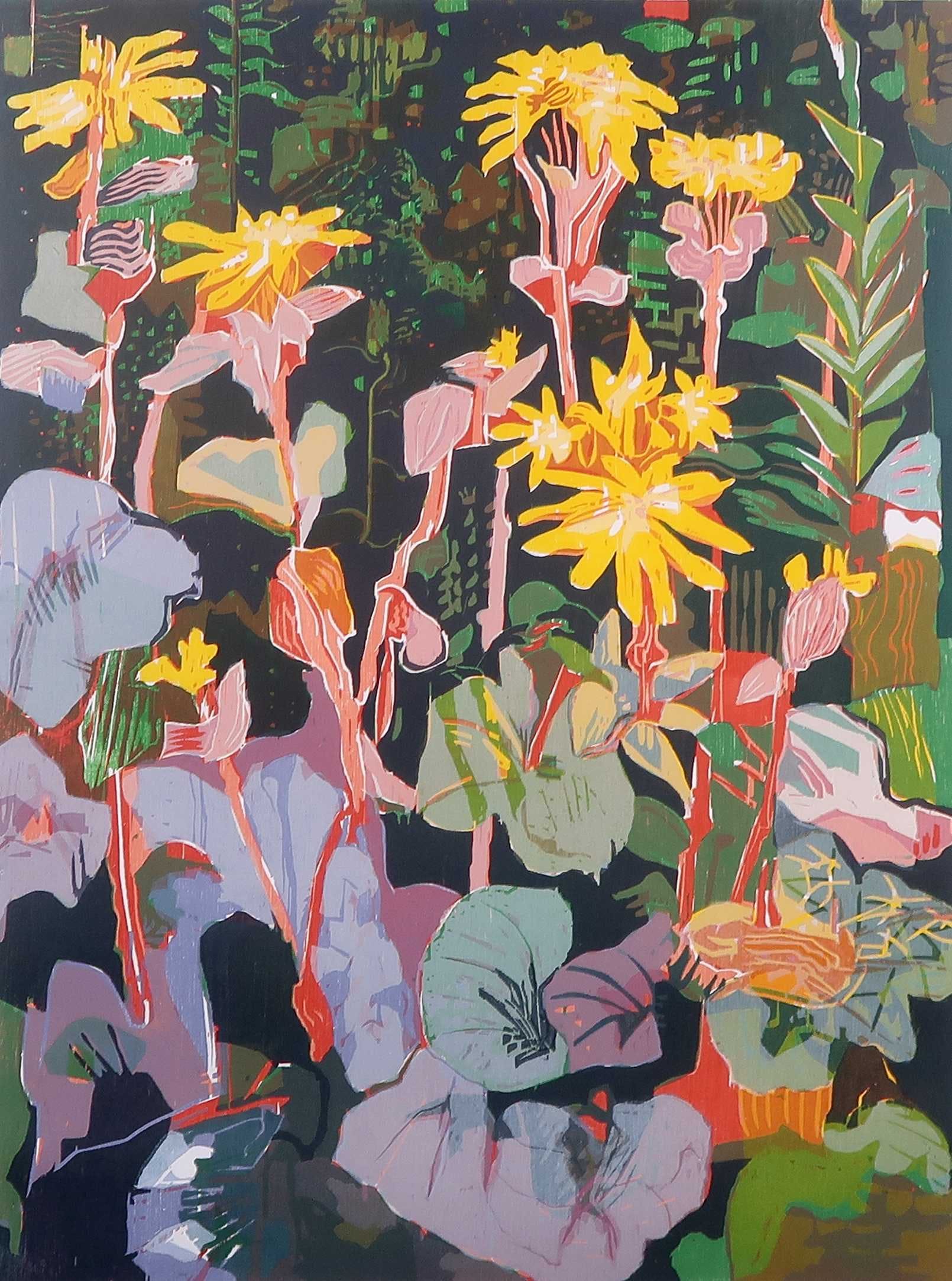 Vincent van Ojen - Houtsnede, Z.T. Bloemen - Ingelijst kopen? Bied vanaf 80!