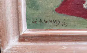 Gerard Hurkmans - Bloemstilleven met groene vaas kopen? Bied vanaf 20!