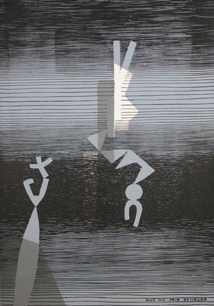 Michel Seuphor - Zeefdruk, Que ma joie de meure, uit portfolio Das Unbehagen in der Kunst (1965) kopen? Bied vanaf 60!