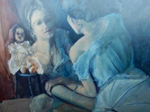 Niet of onleesbaar gesigneerd - schilderij,Hollandse/ Belgische school,20 e eeuw/110x140cm kopen? Bied vanaf 10!