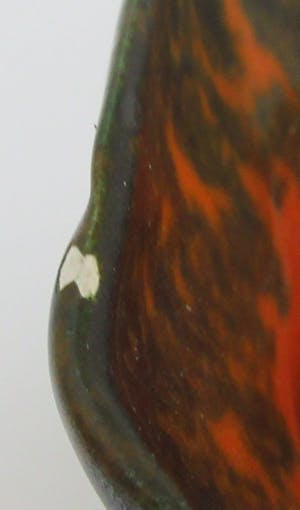 Arnhemsche Fayencefabriek - Twee oranje zwarte art deco vazen - Klaas Vet kaufen? Bieten Sie von 10!