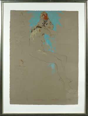 Sam Drukker - Litho, Zonder titel - Ingelijst verkocht voor € 70!