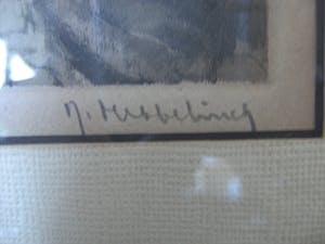 Roger Hebbelinck - trapjesgevel/steegje/twee wandelende personen kopen? Bied vanaf 45!