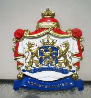 Wapenschild, je maintiendrai, hofleverancier verkocht voor € 120!