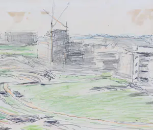 Cees Bolding - Schets van Den Haag kopen? Bied vanaf 300!