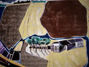 Niet of onleesbaar gesigneerd - Groot expressionistisch jaren 60 olieverf"'t Waar oost Groningen" gesigneerd kopen? Bied vanaf 1!