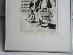 Marianne Heemskerk - Ets , Vrouwen in Egypte V – gesigneerd & ingelijst - 1981 kopen? Bied vanaf 35!
