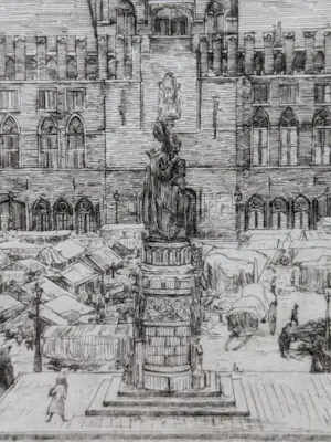 Gerrit Haverkamp - 1913 - De Grote Markt te Brugge kopen? Bied vanaf 35!