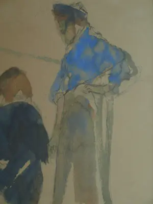 AcheterMaarten Jungmann - Ingelijste aquarel , Twee figuren....? Enchérissez de 50!