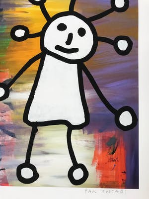 Paul Indrek Kostabi - LAATSTE KANS!!! Gesigneerde, kleurrijke giclée - Pop Up - 2014 - 58/75 kopen? Bied vanaf 1!