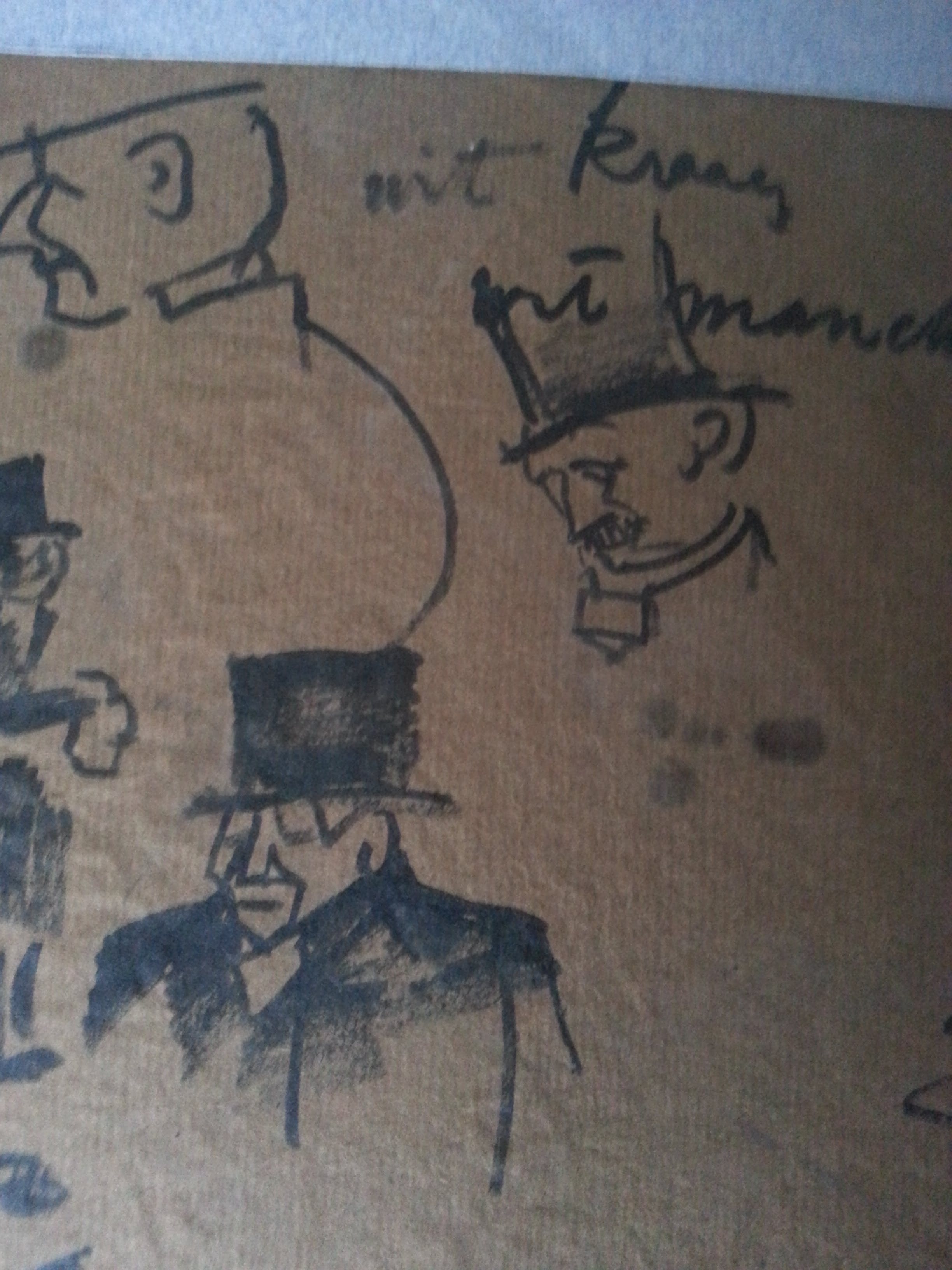 Herman Bieling - 4x Schetsen op papier kopen? Bied vanaf 1!