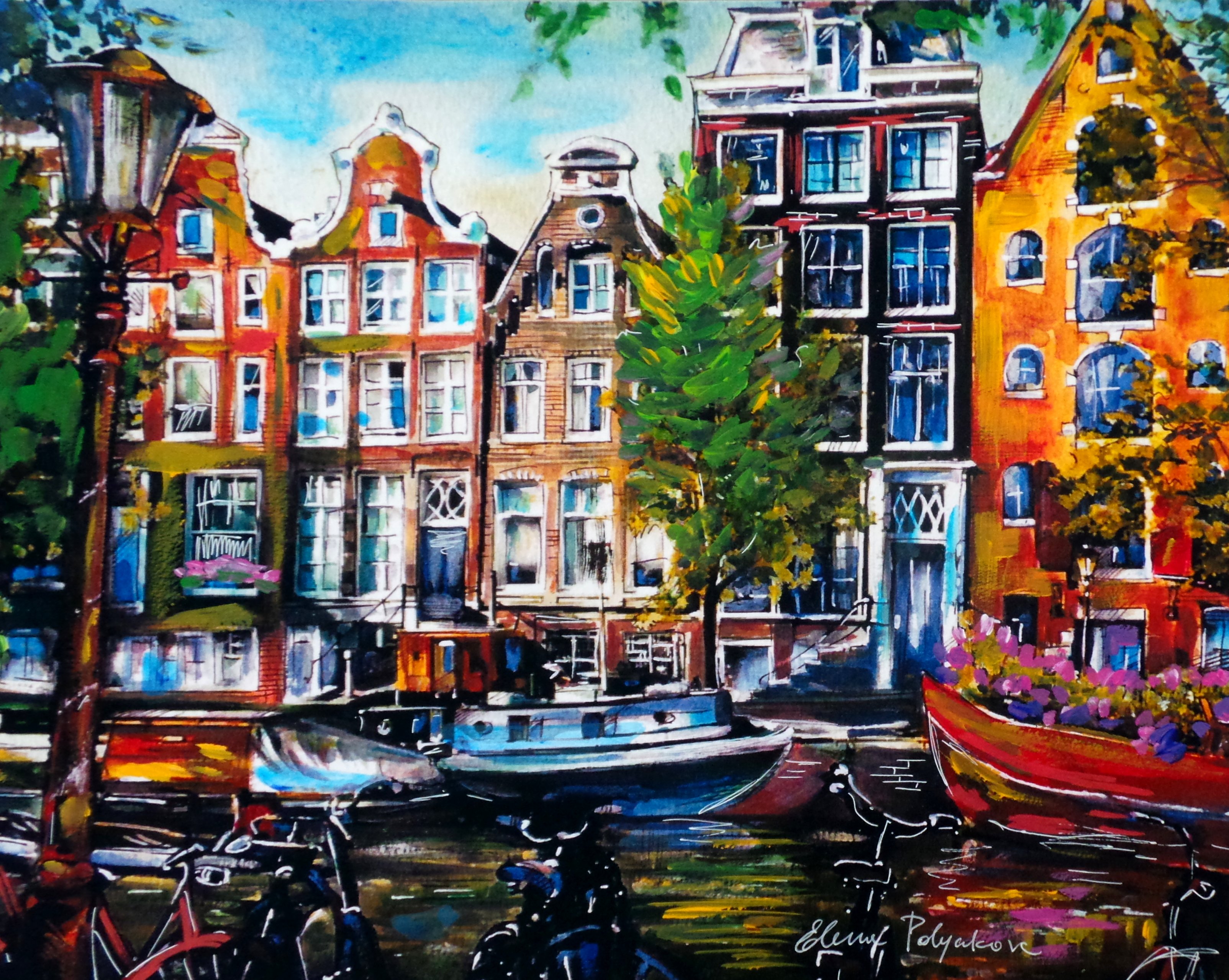 Elena Polyakova - Amsterdam in de zomer kopen? Bied vanaf 165!