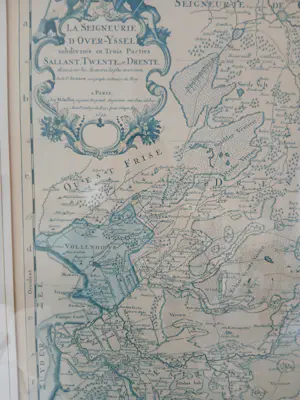 Alexis Hubert Jaillot - Litho - Kaart van Overijssel/Salland-Twente en Drenthe kopen? Bied vanaf 50!