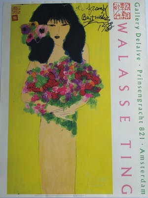 Walasse Ting - Gesigneerd affiche Gallery Delaive , I bought these Flowers on the Market - 1988 kopen? Bied vanaf 50!