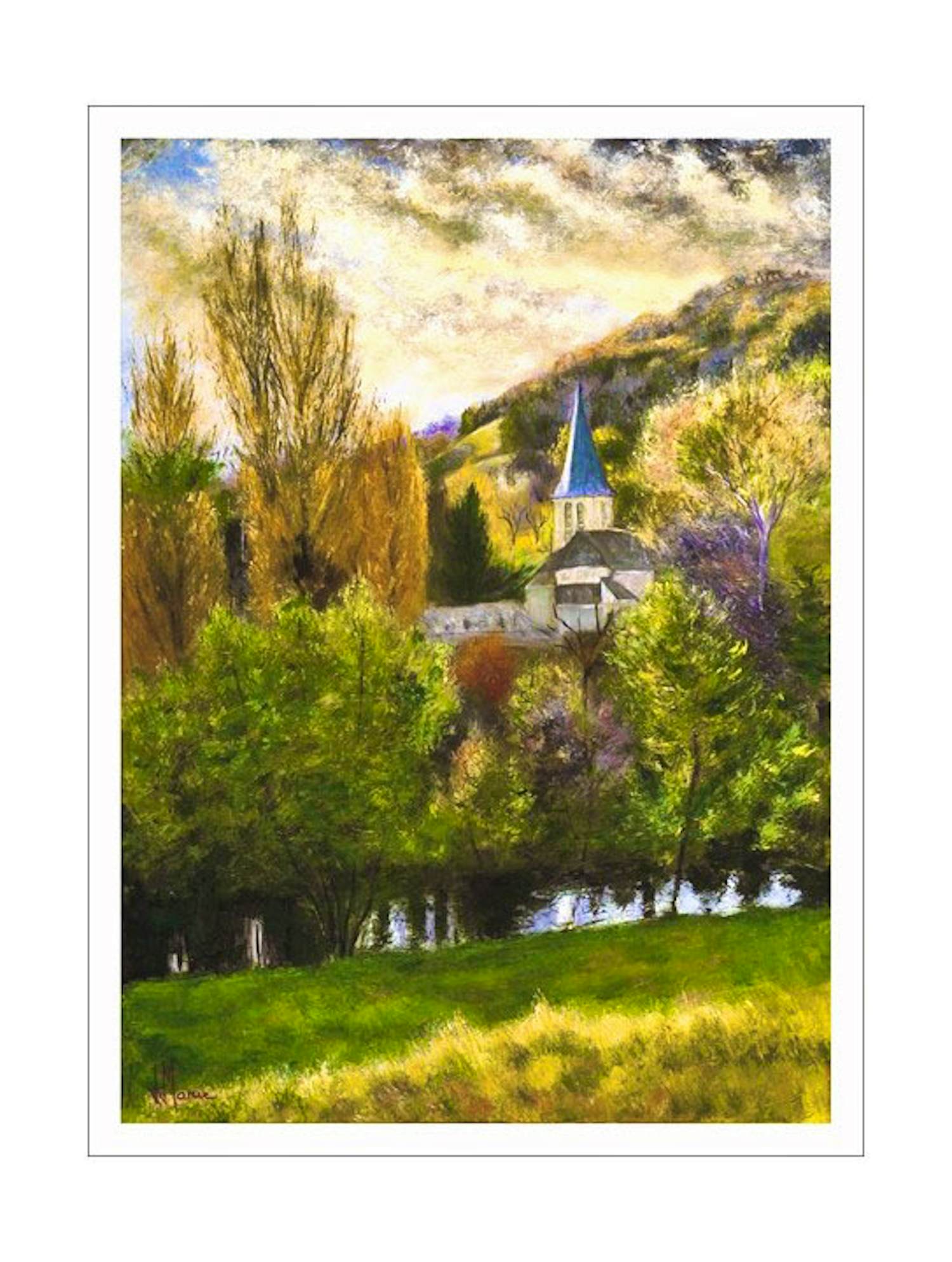 Jean-Jacques Marie - Belcastel, village d'Aveyron en France. Numérotée 2/85 et signée kopen? Bied vanaf 50!