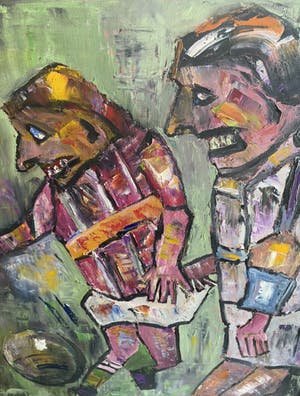 Niet of onleesbaar gesigneerd - J. Lagendijk - Voetballers kopen? Bied vanaf 1!