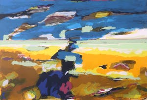 Willem Brauck - Zeefdruk, Terre rouge - Ingelijst kopen? Bied vanaf 40!