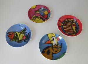 Corneille - Vier porseleinen onderzetters en een kopje kopen? Bied vanaf 28!