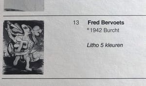 Fred Bervoets - Prachtige litho - Zelden aangeboden! - 1978 - 105/150 kopen? Bied vanaf 245!