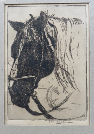 Jan Sirks - Twee etsen: Paardenhoofd en Havengezicht kopen? Bied vanaf 25!