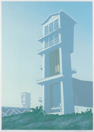 Niet of onleesbaar gesigneerd - Zeefdruk, Algerabrug Capelle aan den IJssel - Ingelijst kopen? Bied vanaf 1!