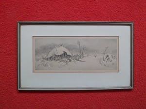 Toon de Jong - 1879-1978 - Winter in Laren n.h. - Hut van Mie. kopen? Bied vanaf 275!