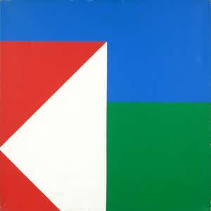 Niet of onleesbaar gesigneerd - Acryl op doek, Geometrische compositie verkocht voor € 1!