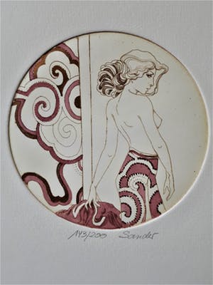 Niet of onleesbaar gesigneerd - dame in rode rok kopen? Bied vanaf 10!