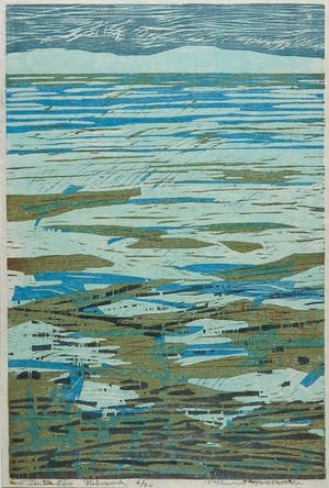 Piet Lont - 5 kleuren houtsnede, Het wad kopen? Bied vanaf 35!