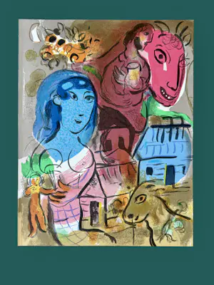 Marc Chagall - "Antilopa Passenger" - Original-Farblithographie 1969 kopen? Bied vanaf 160!