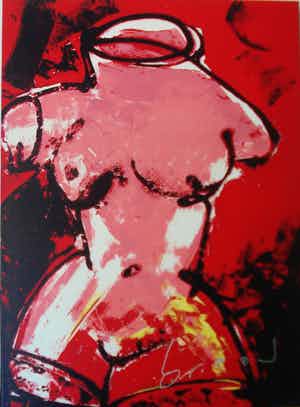 Herman Brood - Torso (op schildersdoek!!) verkocht voor € 750!
