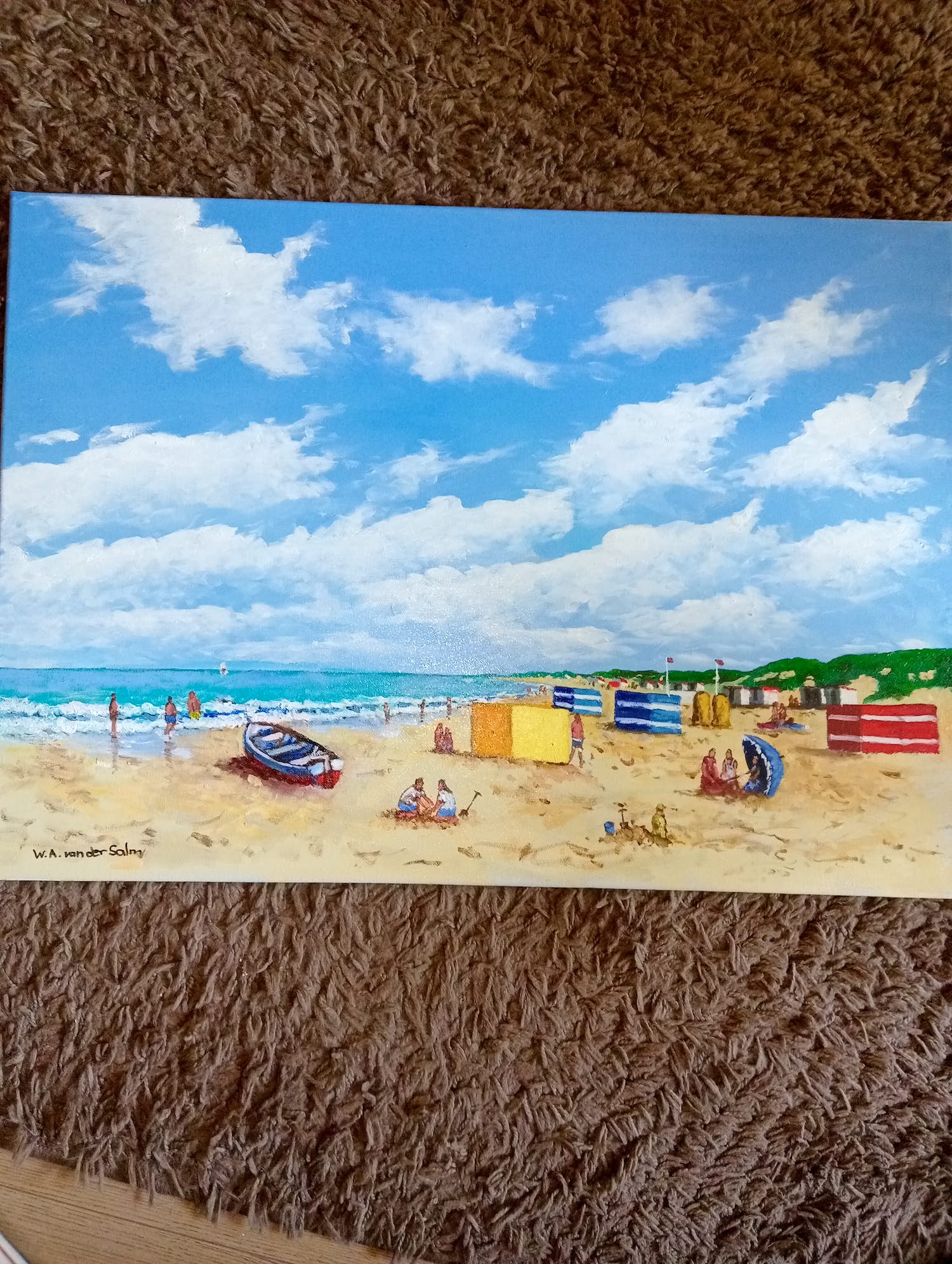 Wilhelmus Van Der Salm - Spelende kinderen op het strand kopen? Bied vanaf 50!