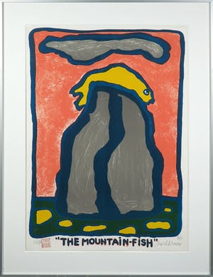 Mark Brusse - Litho, The Mountain-Fish - Ingelijst kopen? Bied vanaf 40!