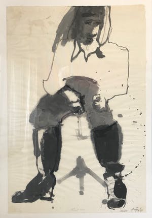 Jurjen de Haan - Prachtig uniek werk - 'Carlos' - Inkt / aquarel op papier - 1971 kopen? Bied vanaf 1!