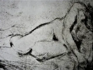 Jan Jordens - Groninger Ploeg - 1935 - Ets - Liggend vrouwelijk naakt - potloodgesigneerd kopen? Bied vanaf 68!